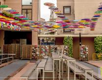 Escenario preparada para la Muestra Contemporánea de Trajes Regionales